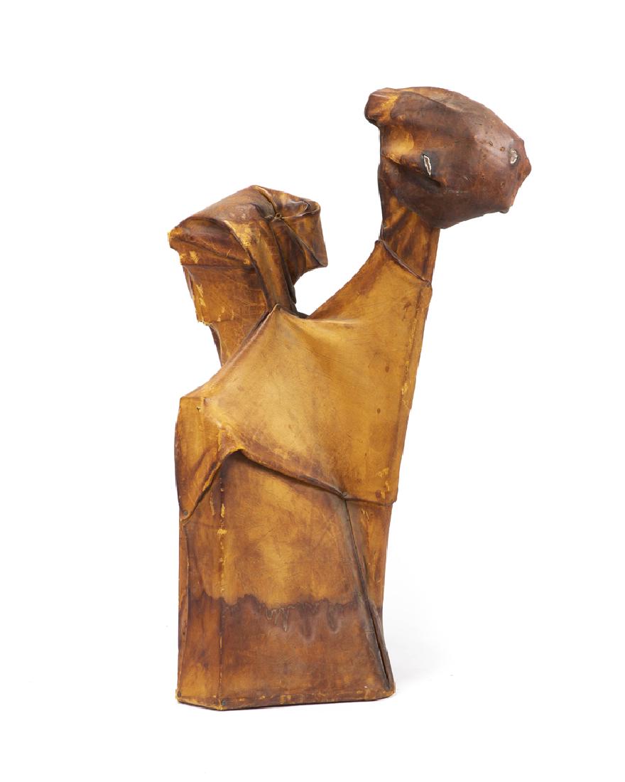 A Modernist leather sculpture