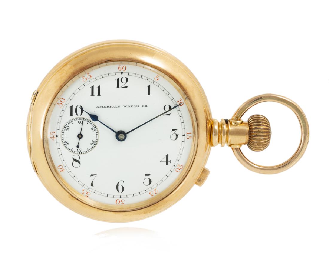 American Watch Co. double-face chronograph pocket watch (1 of 5)