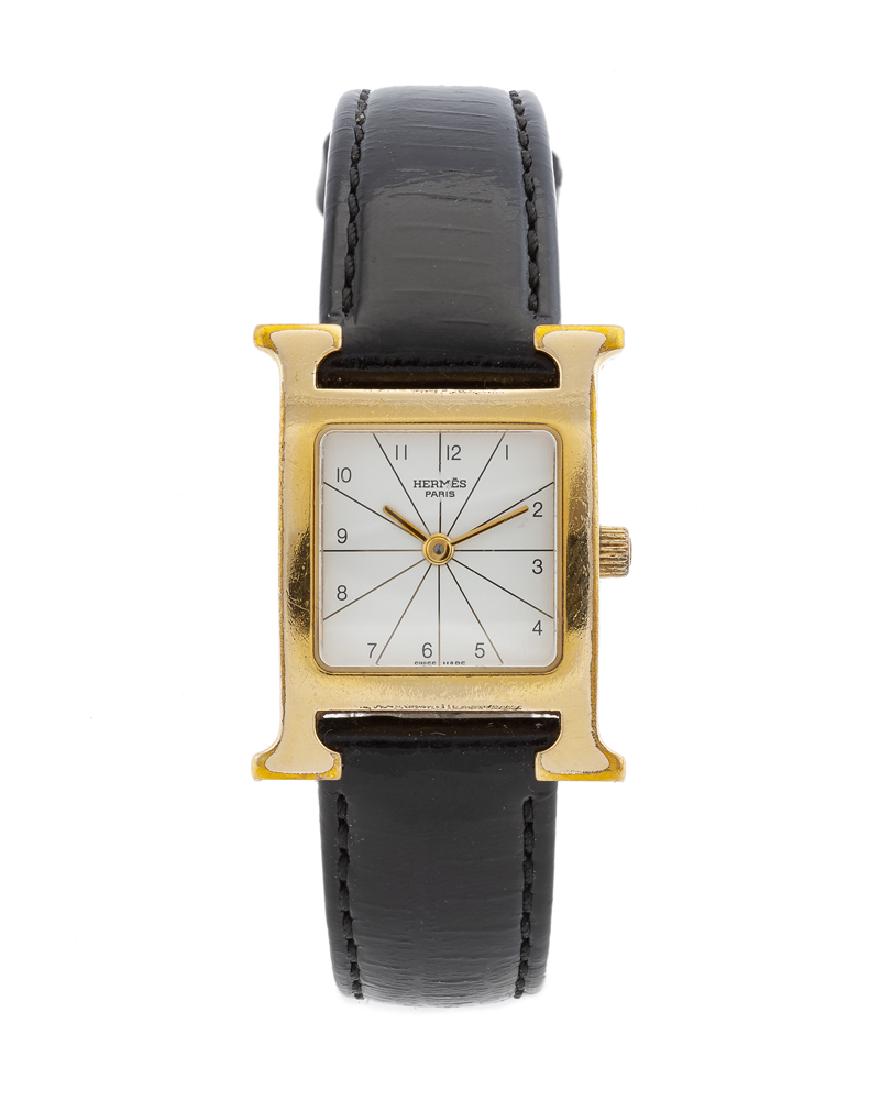 A Hermès ''Heure H'' vermeil wristwatch (1 of 2)
