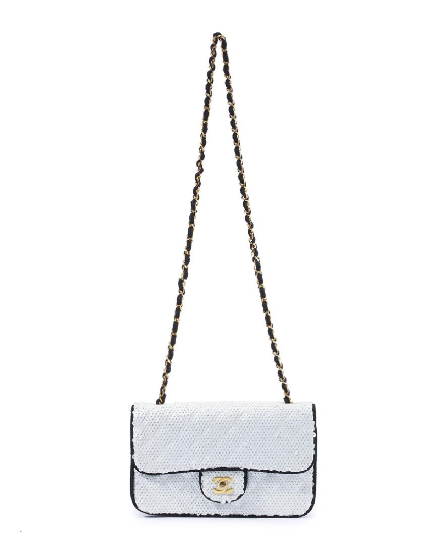 A Chanel Medium Classic Flap sequined shoulder bag (1 of 4)
