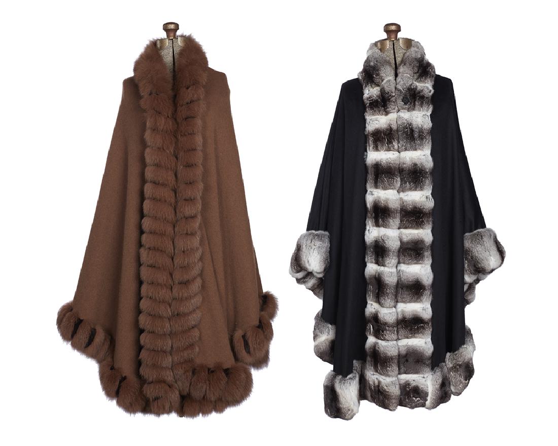 Two fur-trimmed shawls (1 of 4)