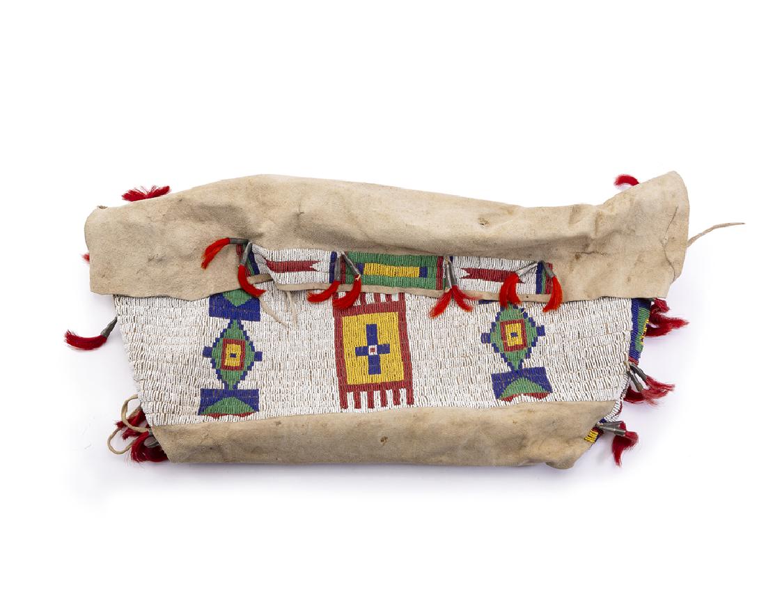 A Sioux beaded hide possible bag (1 of 2)