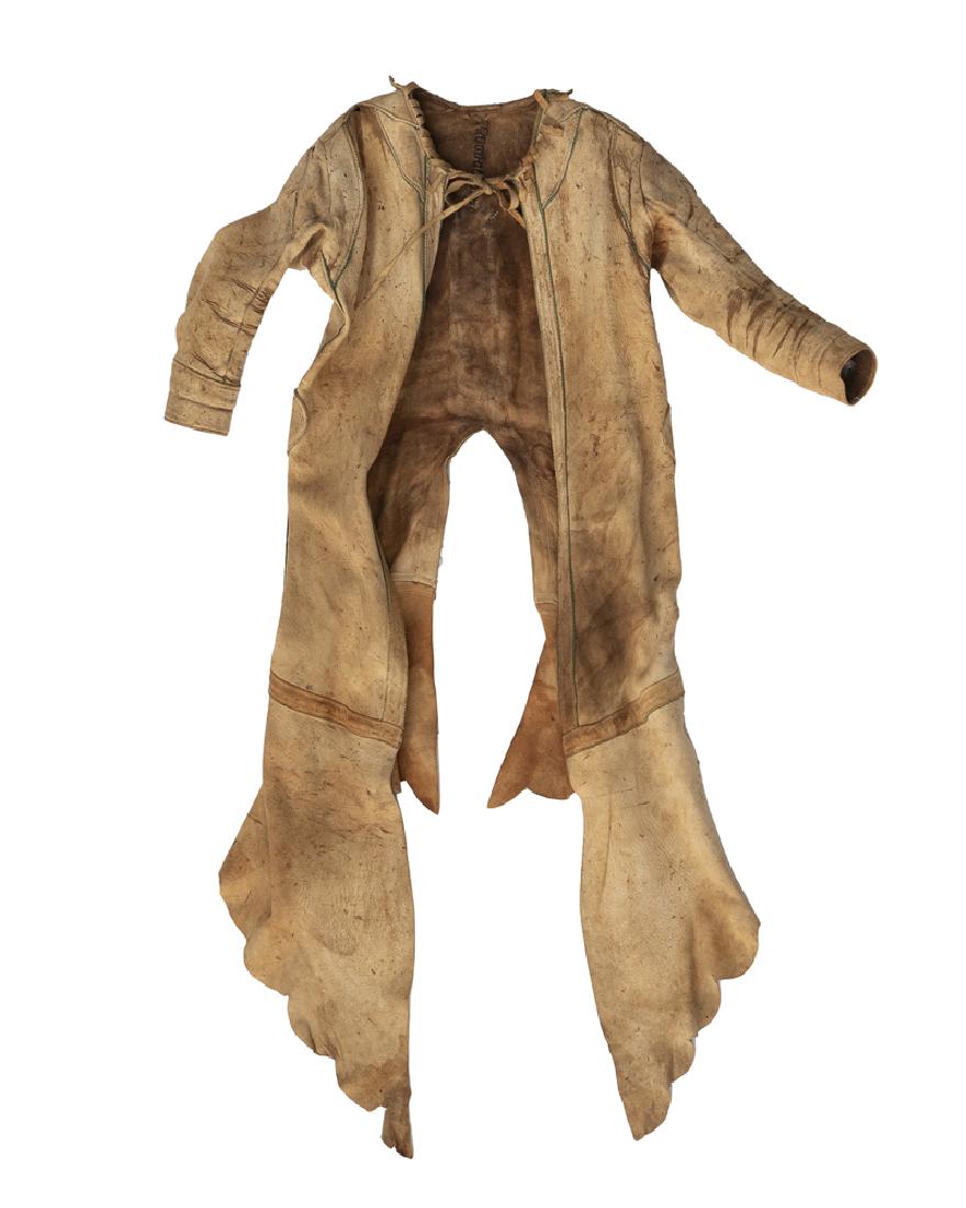 A buckskin and trade cloth riding coat (1 of 3)