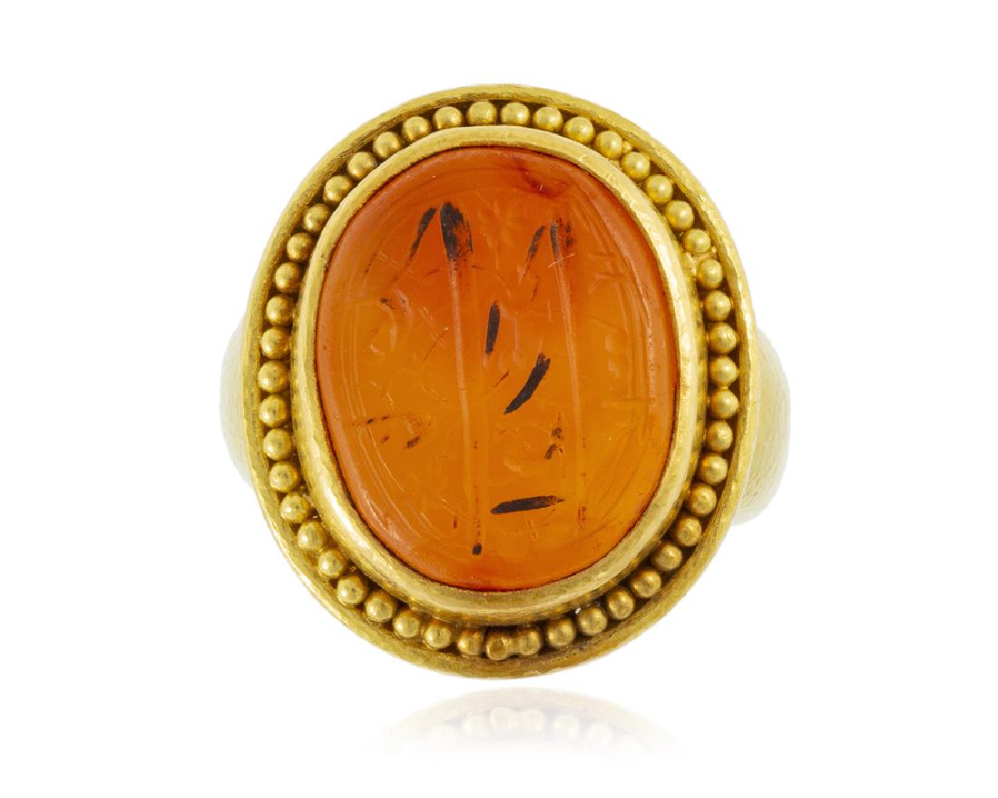 A carnelian intaglio ring, Elizabeth Locke (1 of 5)