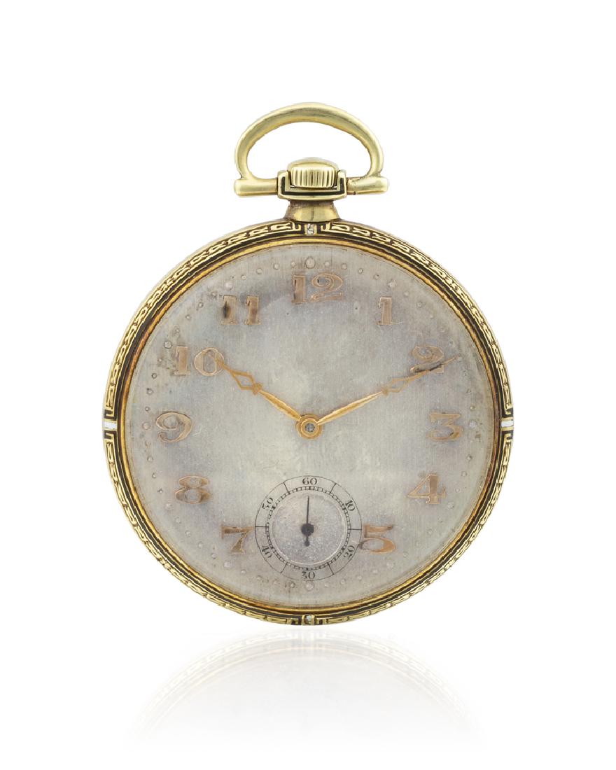 A Tissot 14k gold open face pocket watch (1 of 3)