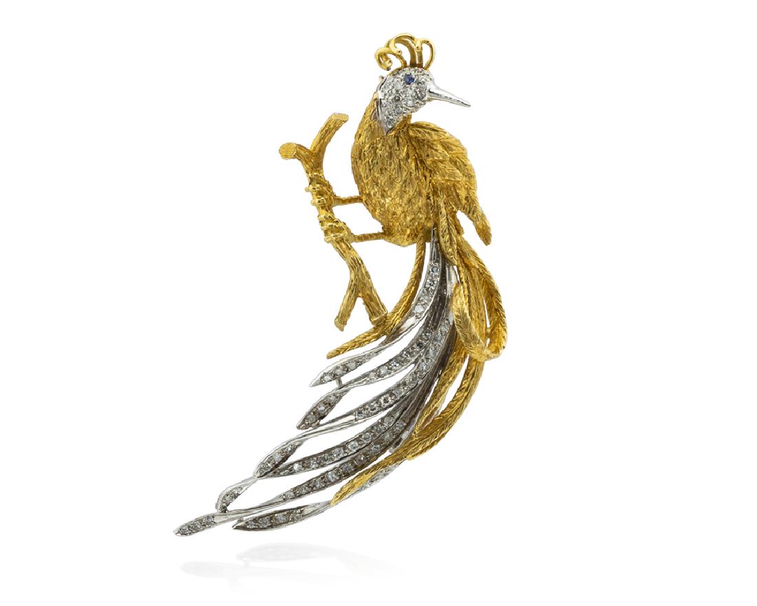 An Italian diamond bird brooch (1 of 2)