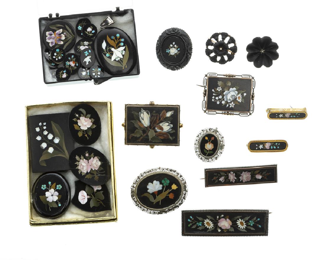 A group of pietra dura items (1 of 2)