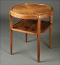 1072: Leon Jallot Art Deco walnut center table gueridon