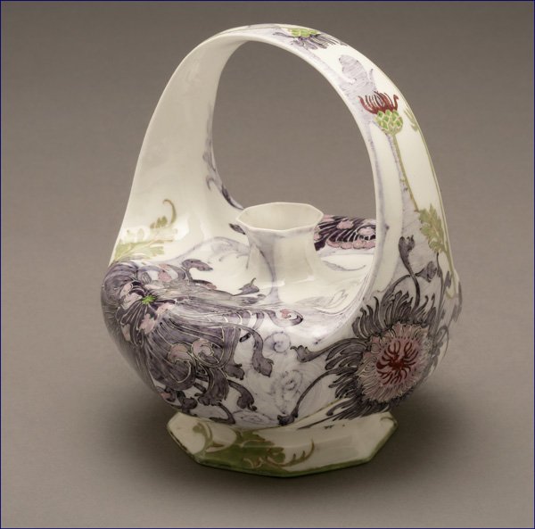 A Rozenburg Art Nouveau eggshell porcelain vase