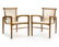 A pair of vintage teak and cord chairs