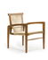 A pair of vintage teak and cord chairs - 4