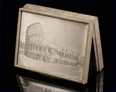 1185: A Buccellati silver box depicting the Colosseum