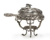 A Samurai Shokai sterling silver dragon-motif chafing