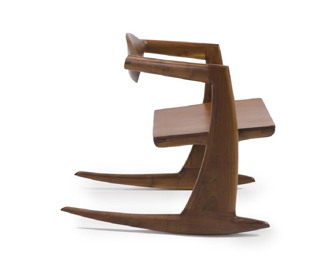 A walnut veneer rocking chair (1 of 1)