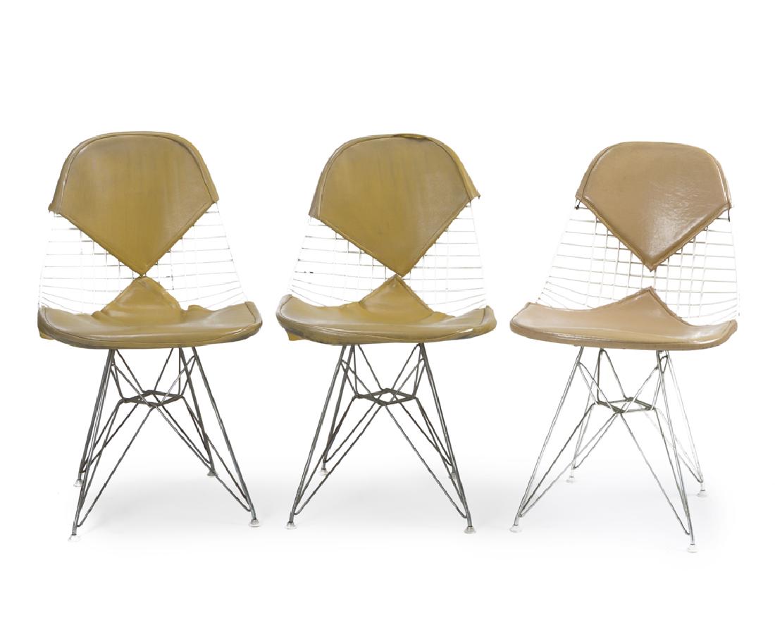 Three Eames for Herman Miller DKR ''Wire Mesh'' chairs (1 of 3)