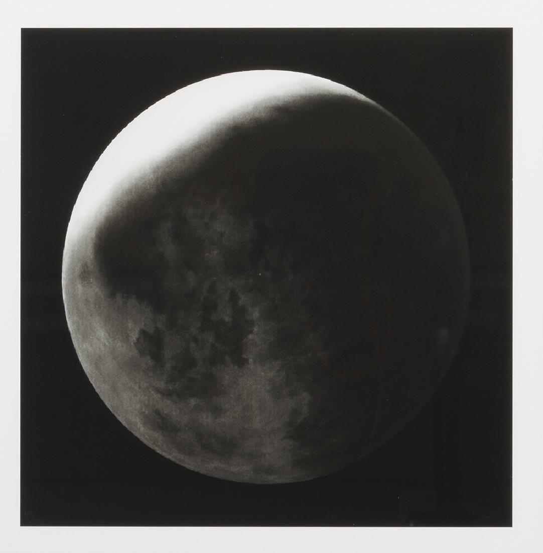 Robert Longo (1953-* American): Untitled (Moon in Shadow), 2006 Digital pigment print on Crane Museo paper under Plexiglas Edition 66/75, signed and dated lower right: Robert Longo Image: 10" H x 10" W