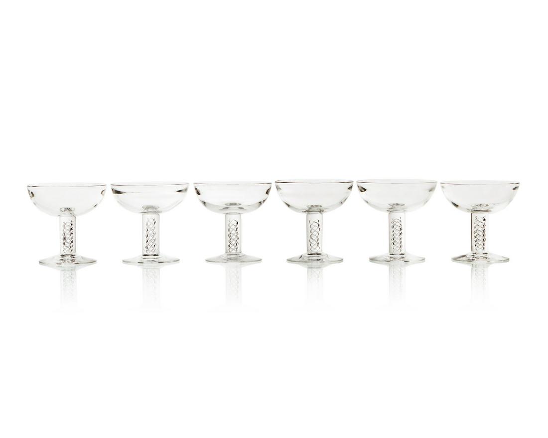 Six Steuben champagne/tall sherbet glasses (1 of 3)
