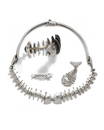 A suite of Antonio Pineda skeletal fish-motif jewelry