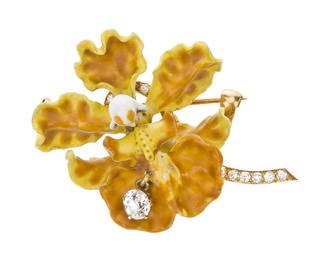 A Paulding Farnham for Tiffany & Co. orchid brooch