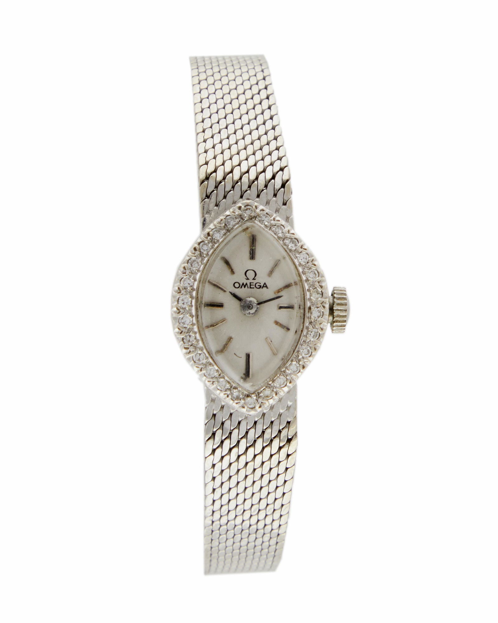 An Omega diamond and gold watch (1 of 1)