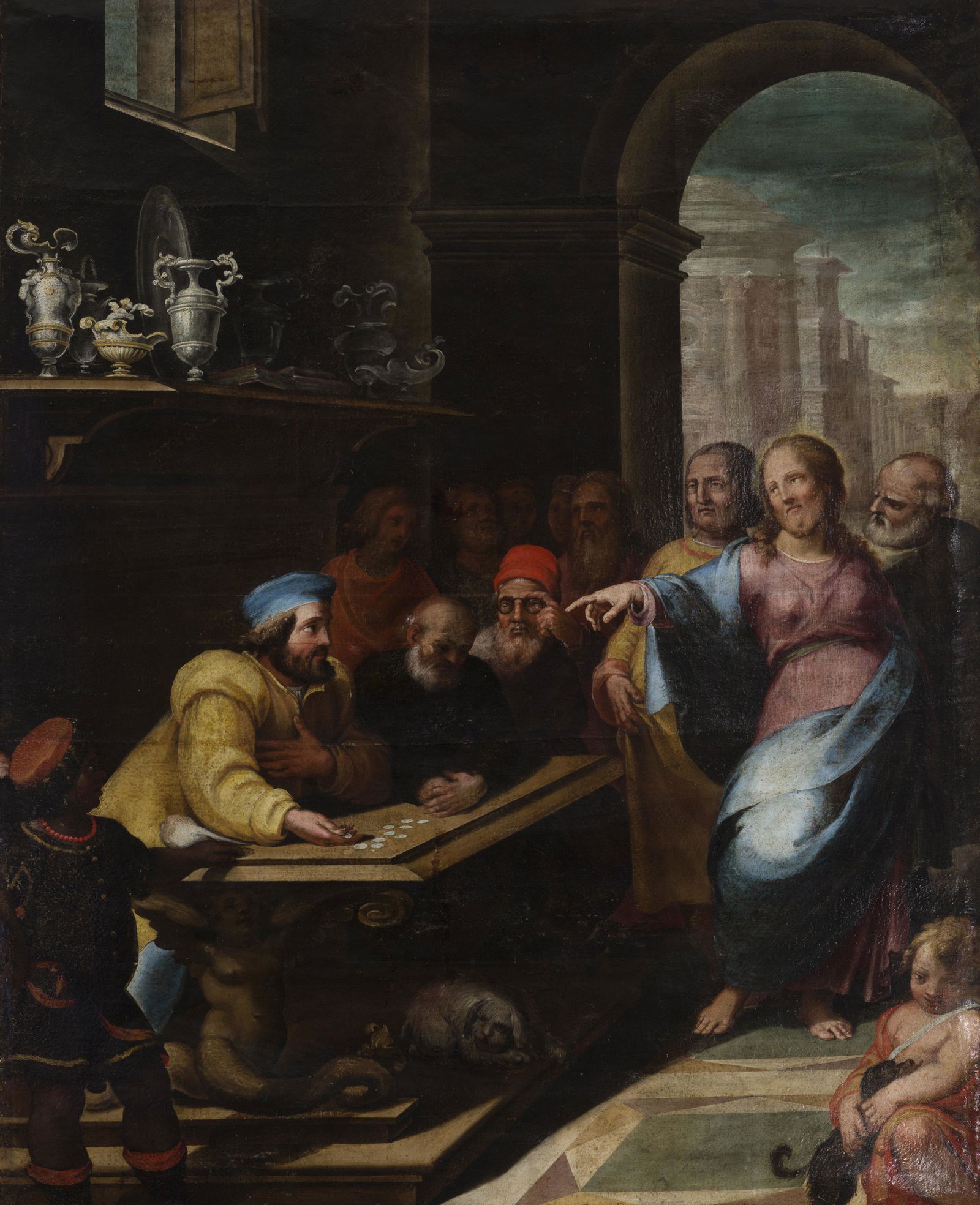 Jesus Christ in an interior with figures (1 of 5)