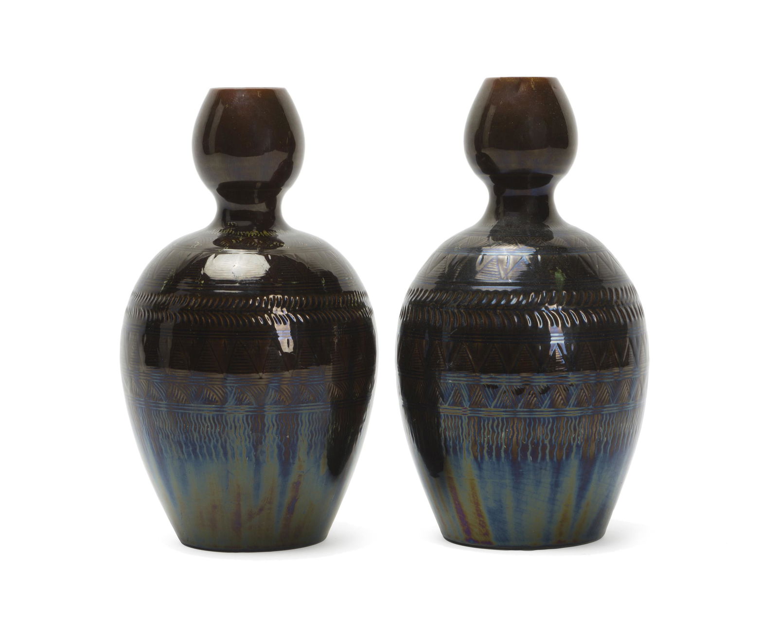 A pair of Christopher Dresser for Linthorpe vases (1 of 2)