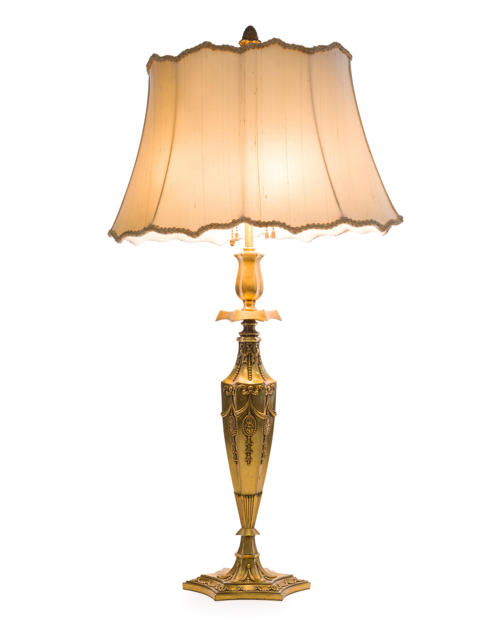 A gilt table lamp (1 of 2)