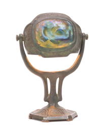 A Tiffany Studios "Zodiac" turtleback desk lamp