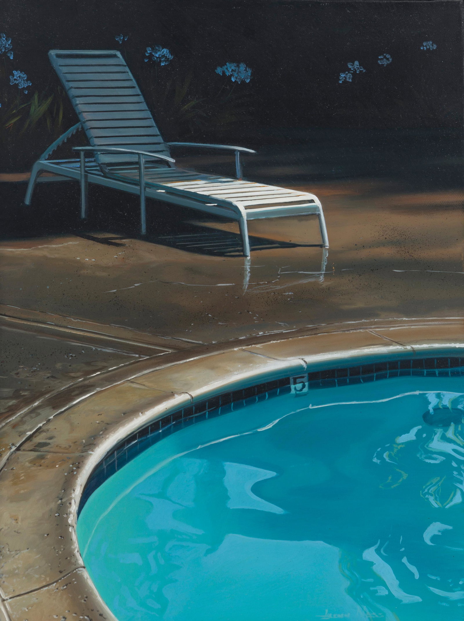 Glenn Ness (b. 1959 American): "Waiting for the Epiphany" Oil on canvas Signed and titled verso: Glenn Ness 16" H x 12" W Provenance: Sue Greenwood Fine Art, Laguna Beach, CA