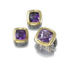 A set of David Yurman amethyst and mixed-metal jewelry