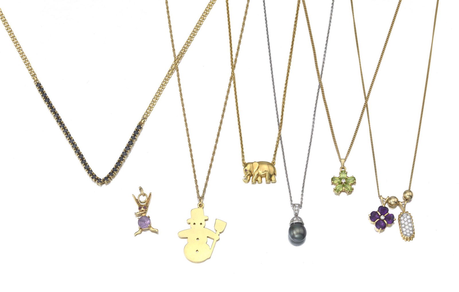 Six pendant necklaces (1 of 1)