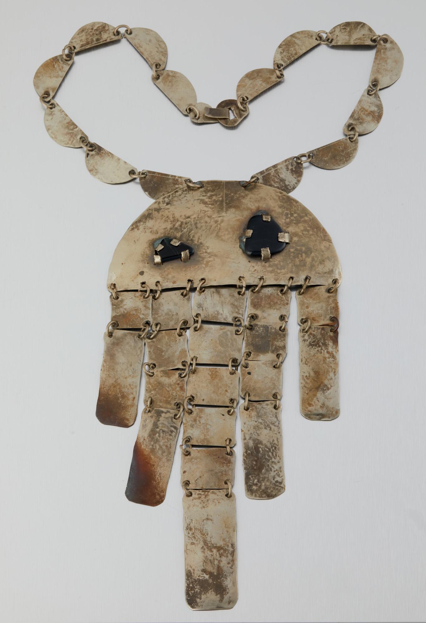 A Modernist necklace: Third quarter 20th century Apparently unsigned A gem-set chest plate 18.5" L x 9.25" H x 4.875" W Provenance: The Collection of Cindy Tietze-Hodosh and Stuart Hodosh