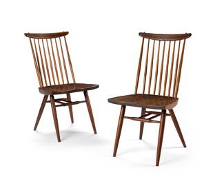 A pair of George Nakashima for Nakashima Studios "New"