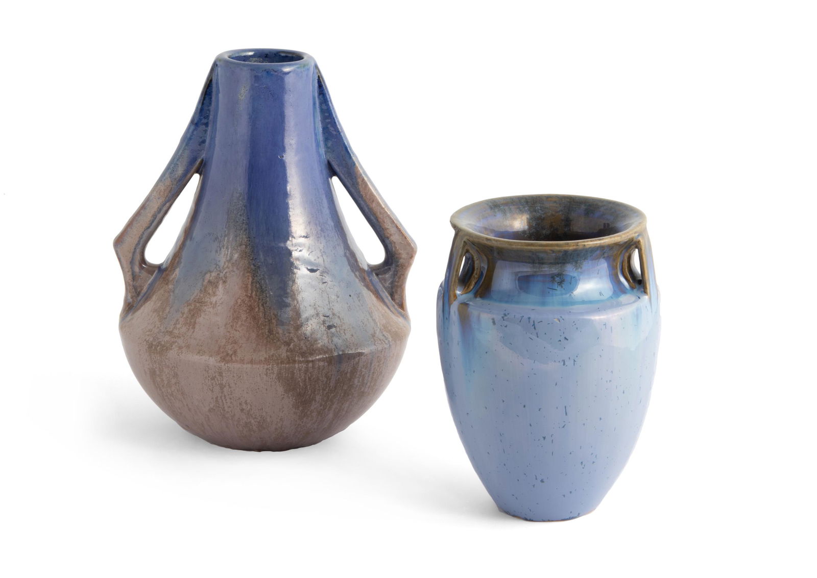 Two Fulper Pottery vases, model Nos. 572B and 530 (1 of 6)