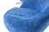 A custom blue upholstered sofa and armchair - 3