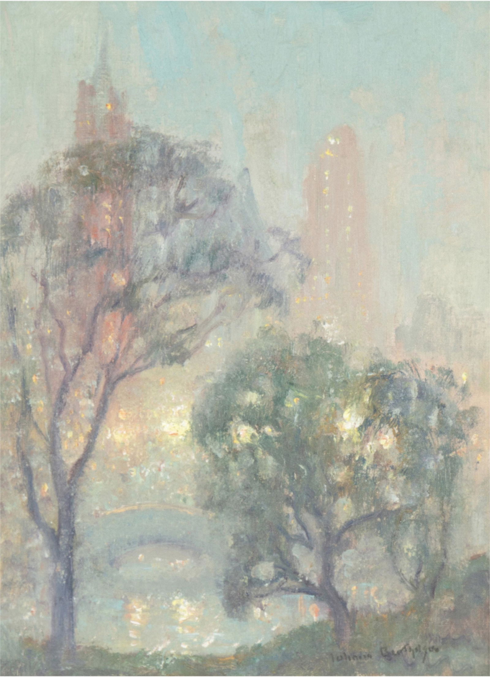 Cityscape through trees (1 of 4)