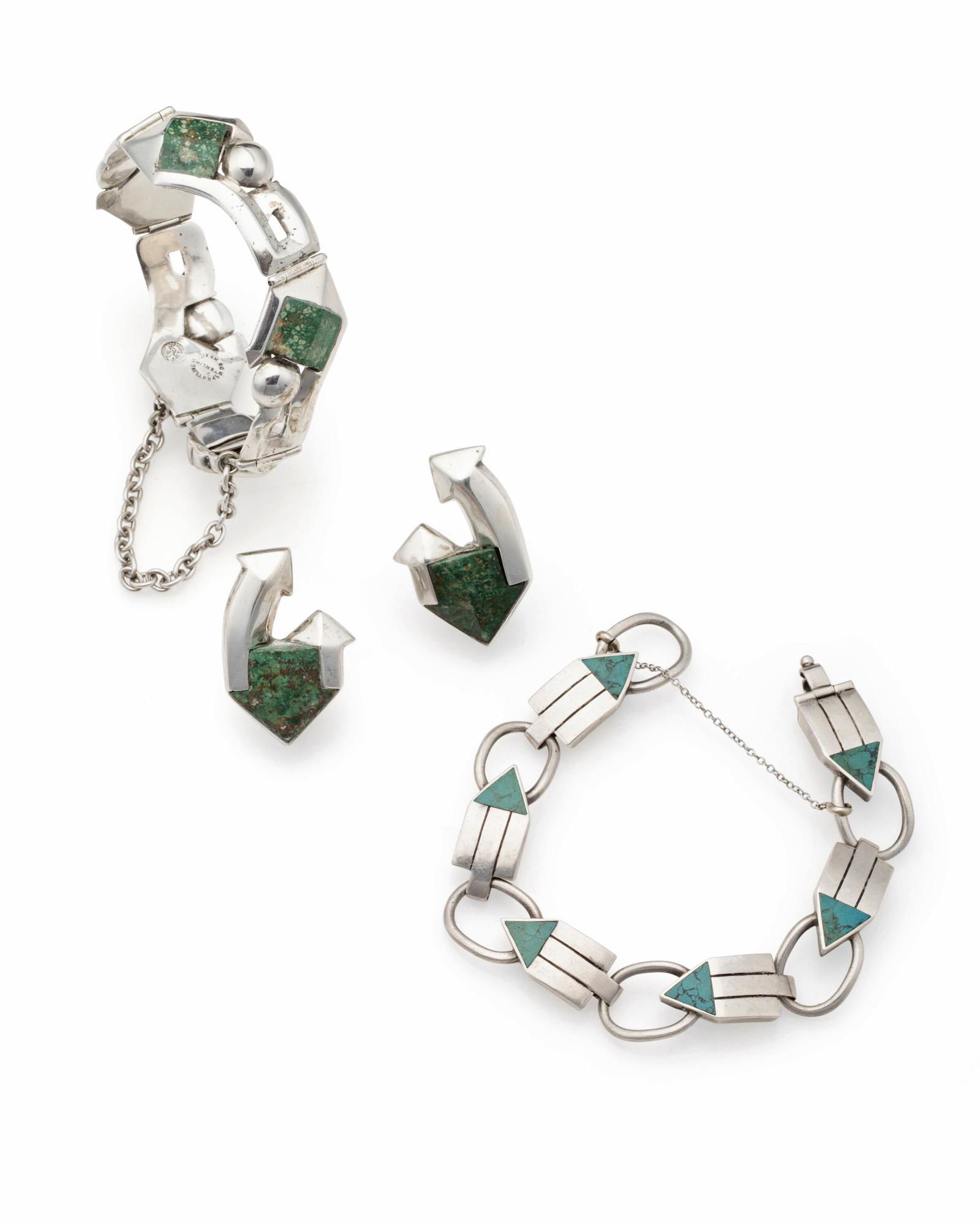 A group of William Spratling silver and azurmalachite (1 of 6)