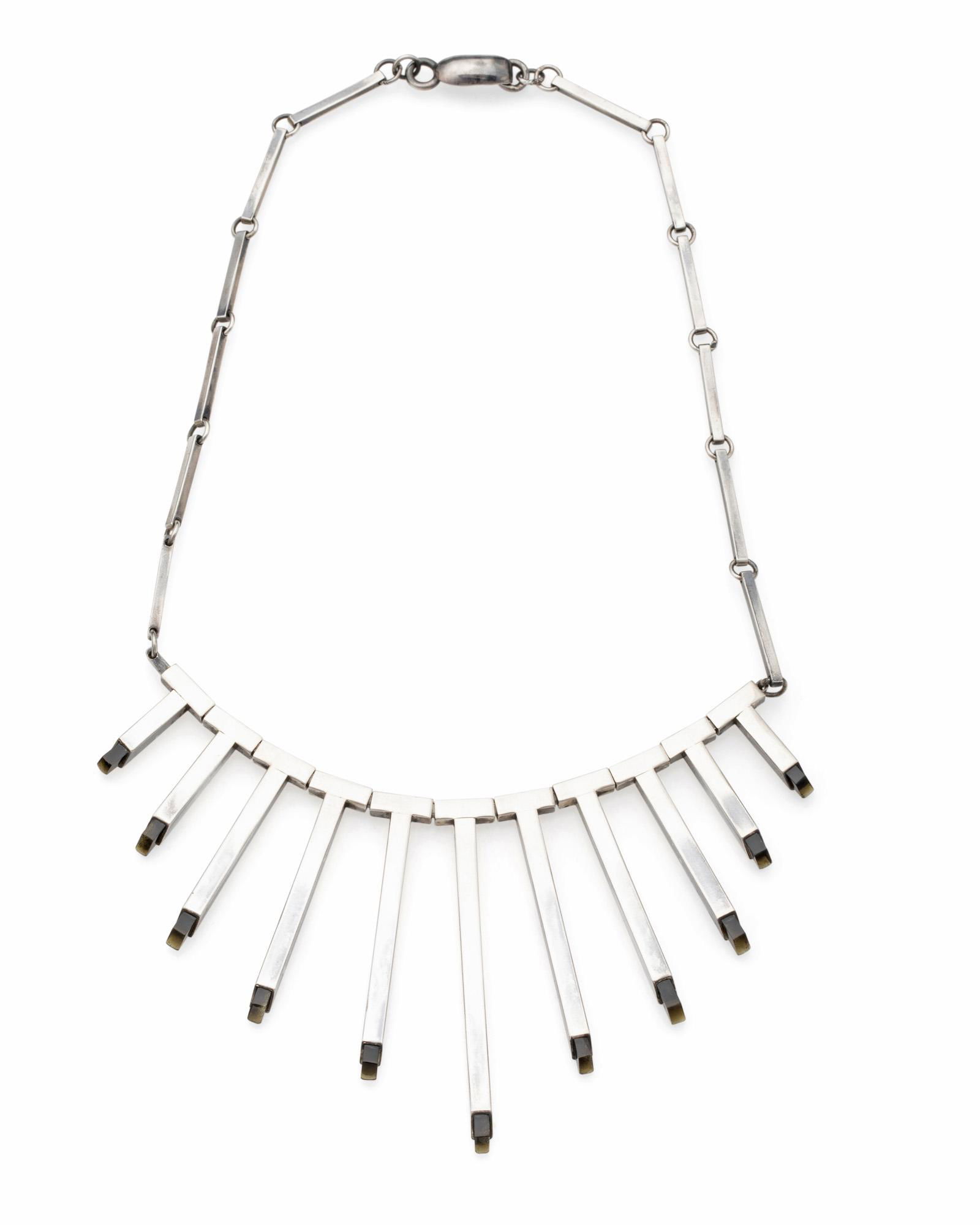 A William Spratling smoky quartz and silver necklace (1 of 3)