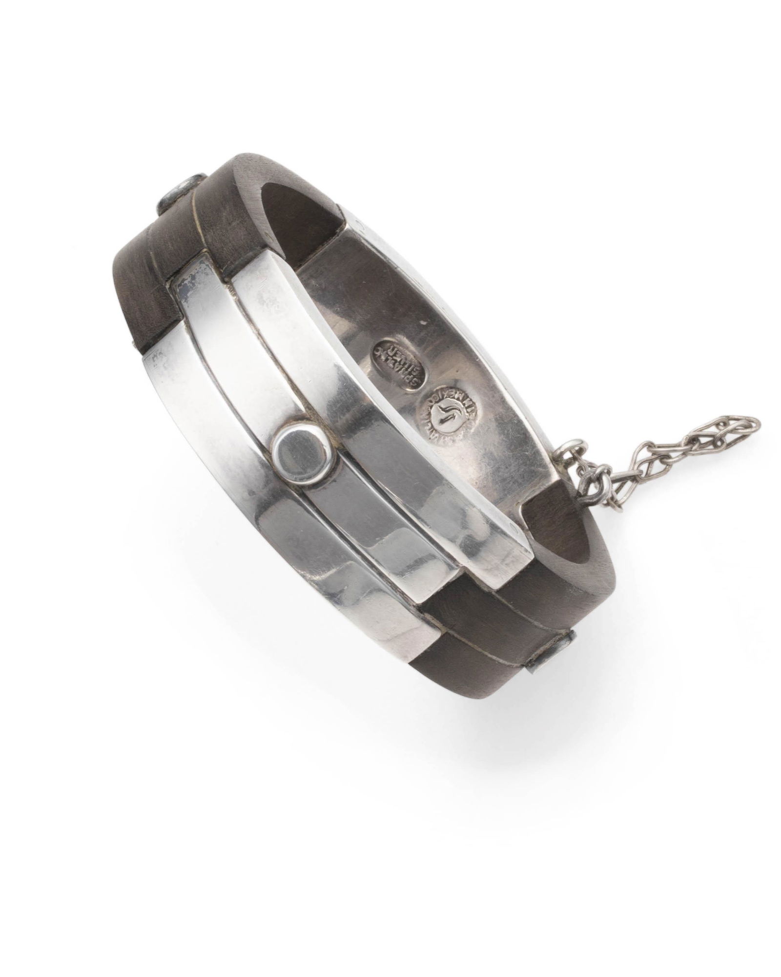 A William Spratling silver and rosewood hinged bangle (1 of 3)