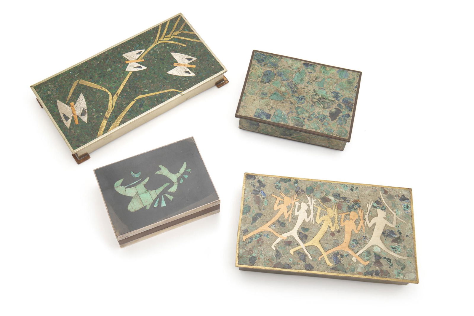 Four Los Castillo mixed metal boxes (1 of 3)
