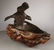 2011: A Japanese bronze hawk on burr wood base