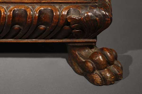 An Italian baroque walnut credenza - 5