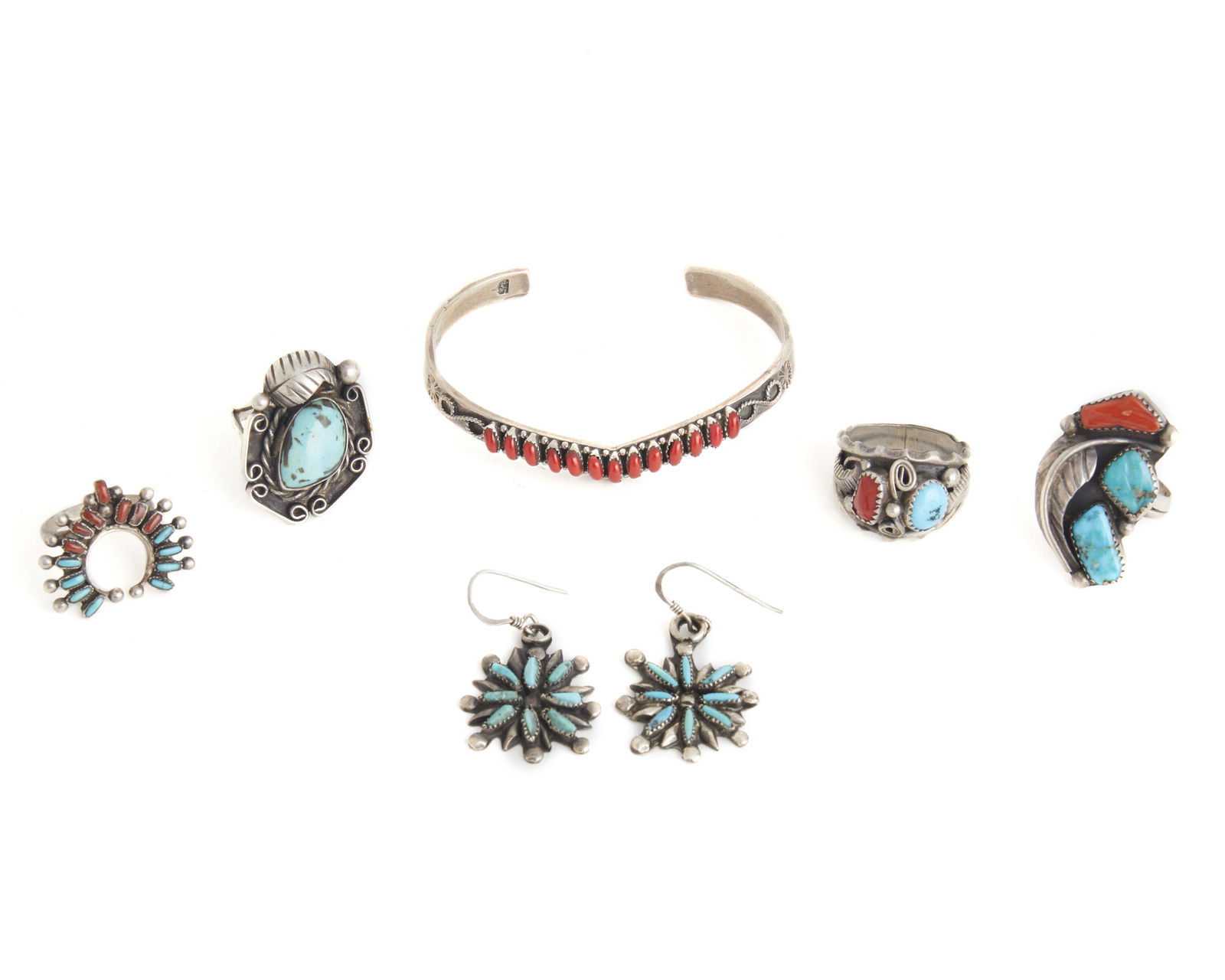 A group of Southwest gem-set jewelry (1 of 4)