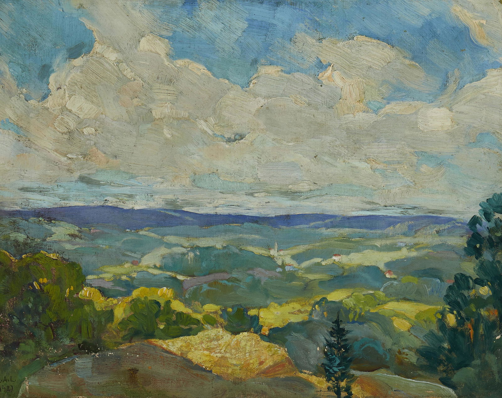 Clouds over a rolling hills landscape (1 of 4)