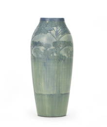 A Newcomb College landscape vase