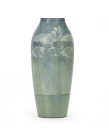 A Newcomb College landscape vase