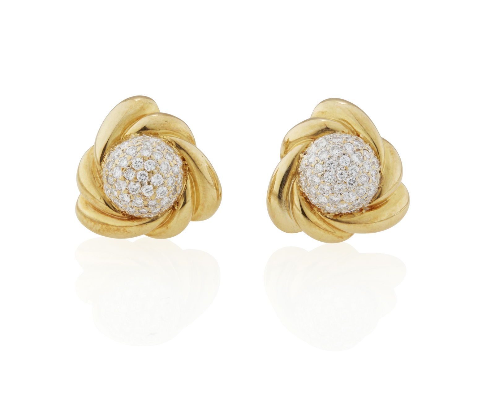 A pair of Tiffany & Co. diamond ear clips (1 of 4)