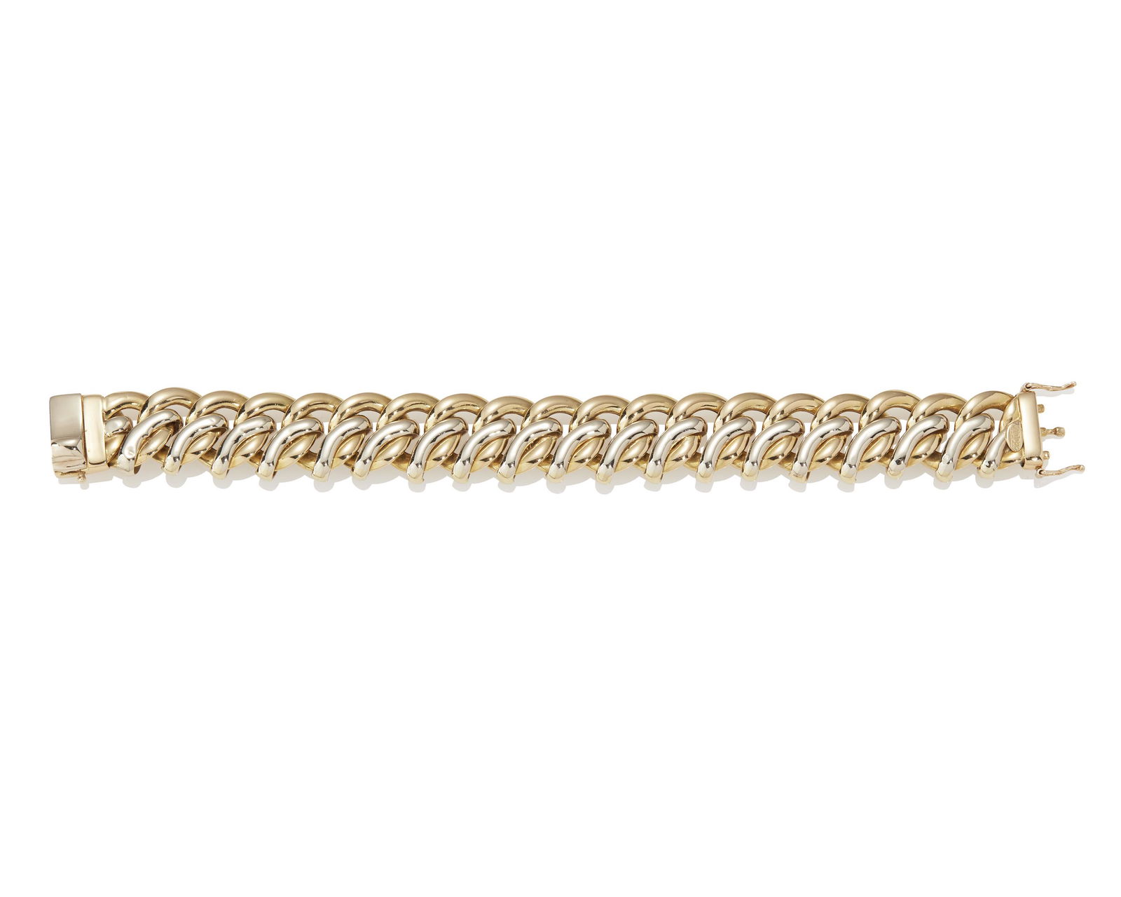 A two-tone gold bracelet (1 of 3)
