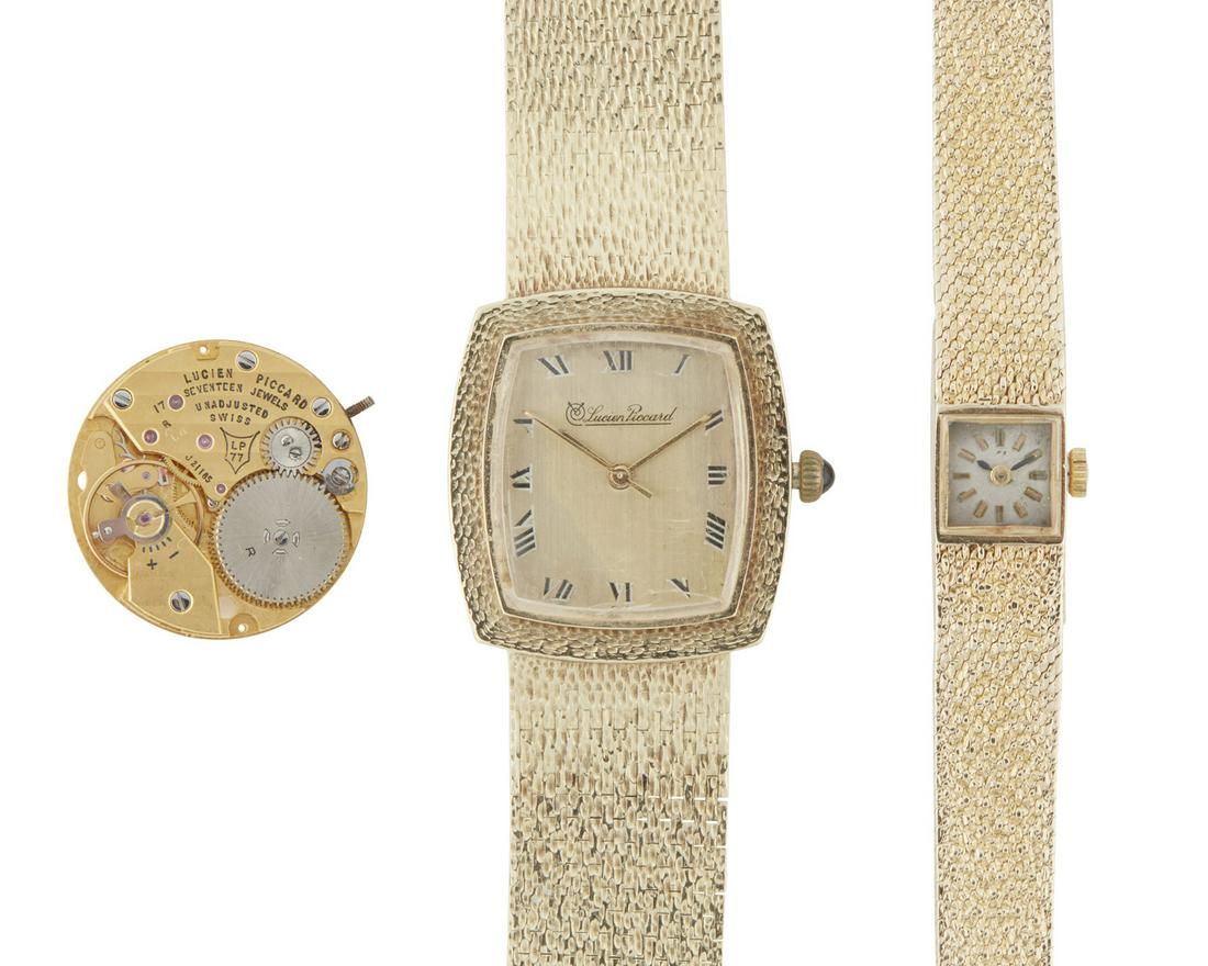 Two Lucien Piccard gold wristwatches (1 of 1)
