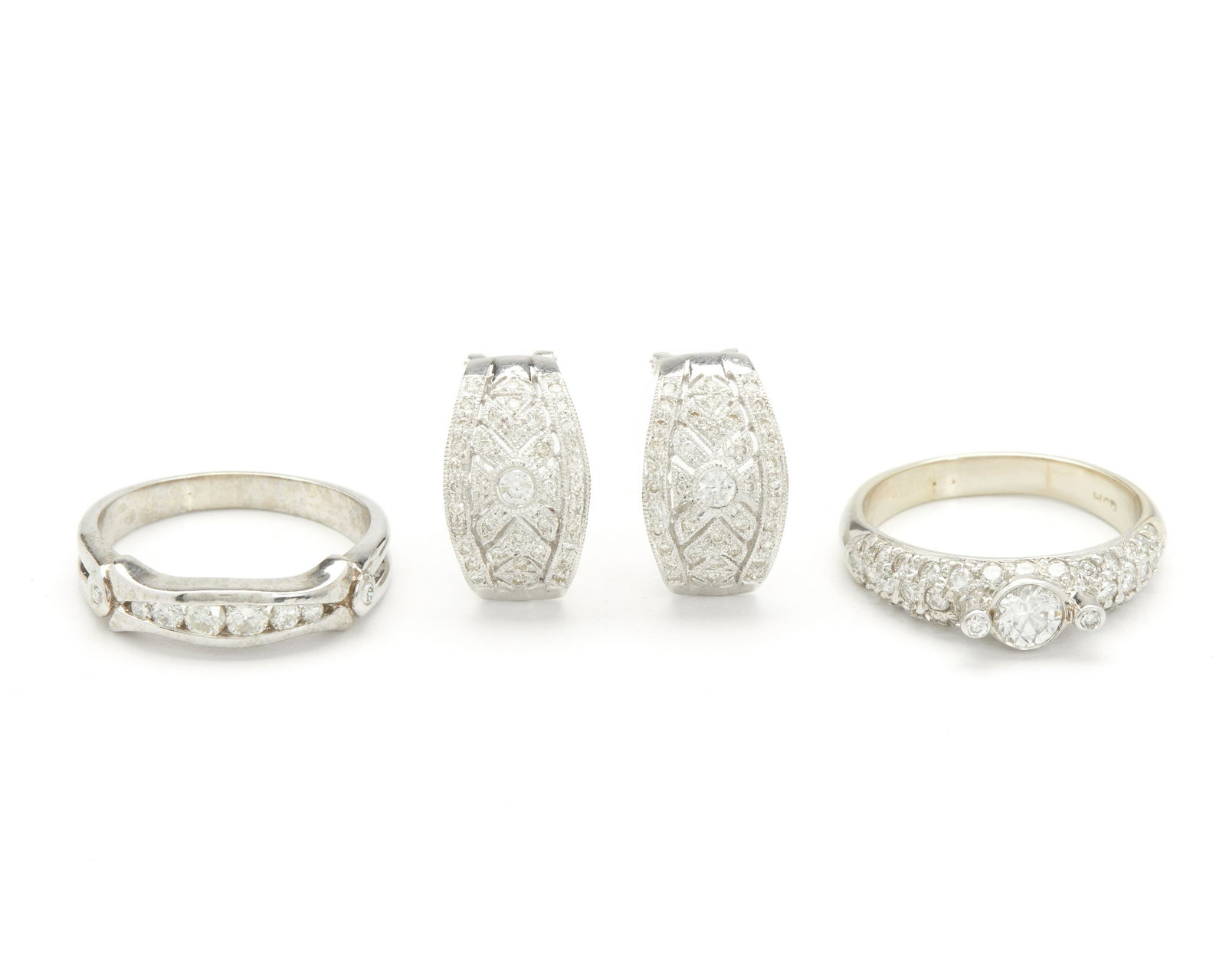 A group of diamond jewelry items (1 of 1)